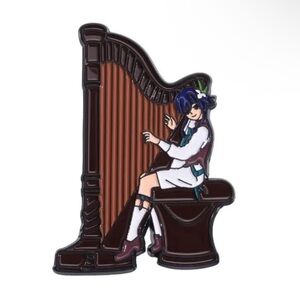 Venti from the Game Genshin Impact Playing a Harp.